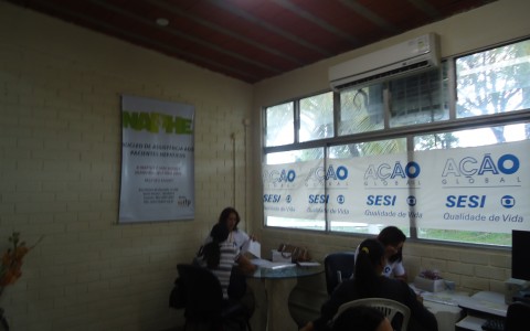 NAPHE realiza testagem no SESI de Paratibe/Paulista no evento Ação Global em 30/05/2015
