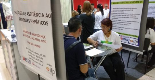 NAPHE realiza testagem no Shopping Plaza em 27/07/2017