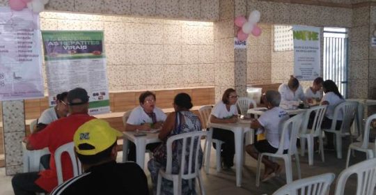 NAPHE realiza testagem no Sindicato dos Rodoviários em Santo Amaro no dia 08/03/2018