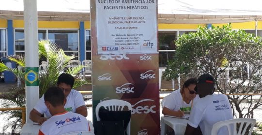 NAPHE realiza testagem no SESC Piedade em 13/07/2018