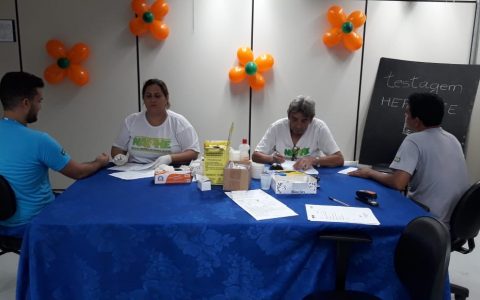 NAPHE realiza testagem rápida para as Hepatites na NATURA